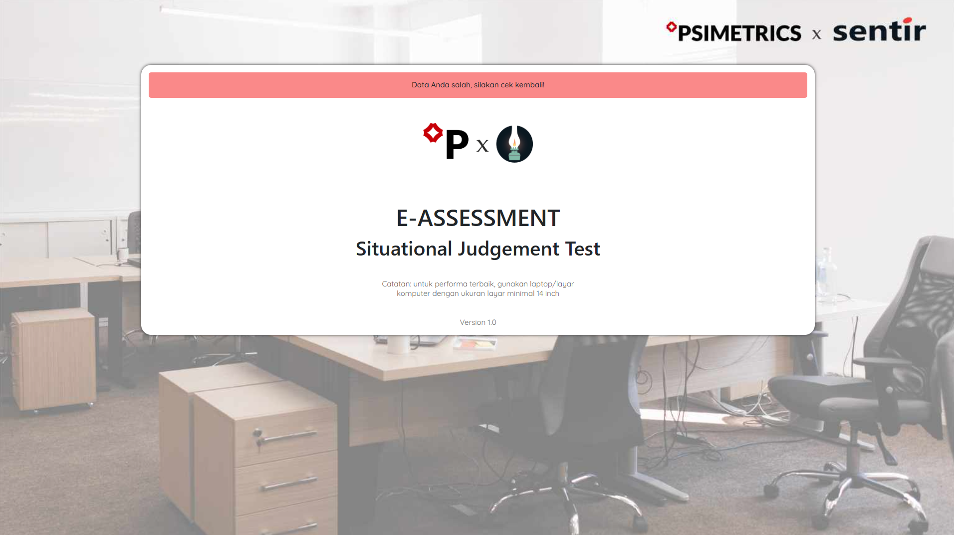 E-Assessment Situational Judgement Test